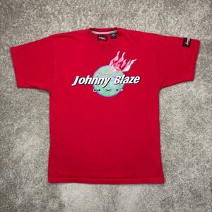 Vintage Y2K Johnny Blaze NYC Flames T Shirt XL